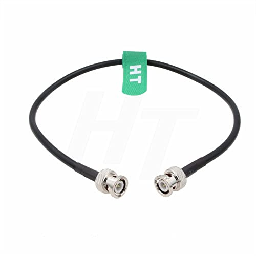 HangTon Cavo coassiale BNC maschio a BNC maschio 6G SDI RG223 RF 50 Ohm, doppia schermatura, bassa perdita di segnale, per antenna GPS, radio, LAN/WAN e video dati (30 cm)