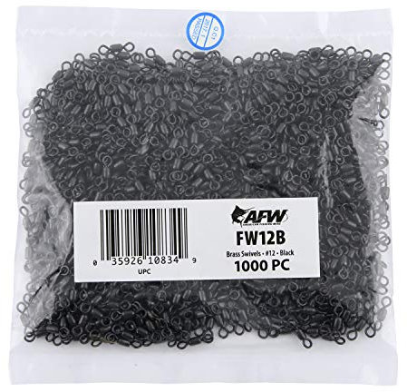 Messing Kran Wirbel Größe #12, 15lb (7kg) Test, schwarz, 1000pcs
