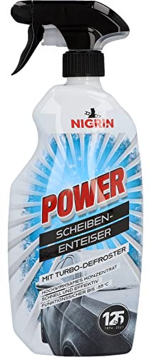 NIGRIN POWER Scheiben-Enteiser 750ml, Turbo, Hochwirksames Konzentrat bis zu -55°, blau