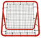 Aufun Fußball Rebounder Kickback Rückprallwand Netz, tragbar Solo Rebound Kick Trainer, für Übungen, Fußballschuss, Techniktraining(100 x 100 x 65 cm, Rot)