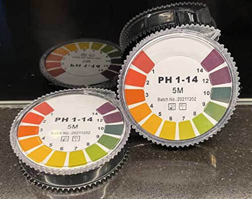 AE-GLAS: Universal pH Papier Testpapierstreifen Indikatorpapier Teststreifen Streifen Testpapier Lackmuspapier Rolle 5m (ph 1-14)
