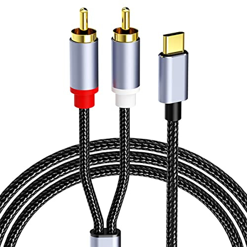 YSJJZRL Cavo audio da USB C a 2 RCA, cavo audio stereo da tipo C maschio a 2 jack maschio RCA per telefono, tablet ecc. (3M)