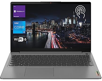 Lenovo IdeaPad 3 Laptop, Display touchscreen FHD da 15,6, processore Intel Core i5-1135G7, RAM 36 GB, SSD da 2 TB, Wi-Fi 6, lettore di schede SD, HDMI, webcam, Windows 11 Pro, grigio