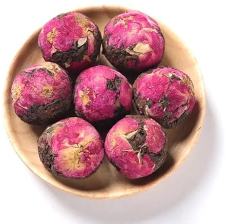 Boules de thé noir à la rose,Thé Noir,poids 40 Gr
