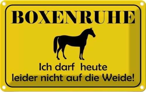 vianmo Blechschild 12x18 cm Boxenruhe nicht auf die Weide Pferd Warnschild Hinweisschild Sicherheit Vorsicht Deko Geschenk Metall Schild