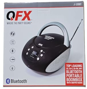 Portable CD Player with Bluetooth + AM/FM Radio Boombox
