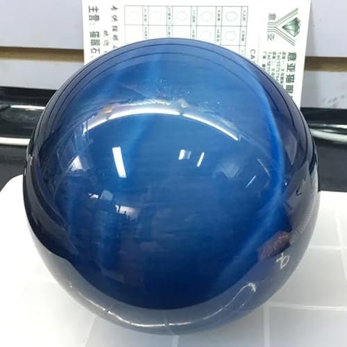 WEISUANSZ 10 M, Extragroß, Seltene Blaue Katzenauge-Kristallkugel, Weissagung, Energie, Steinkugel, Fotografie, Dekorationskugel,10cm