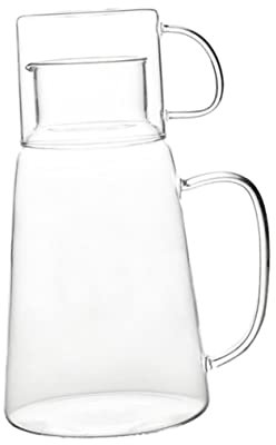 TJLVYCNB 2pcs Kettle Teapot Glass Glass Tea Pot Clear Glass Mugs Glass Lemonade Pitcher Glass Water Pitcher Glass Water Cup Glass Coffee Kettle Water Kettle Tea Kettle Big Cup Transparent