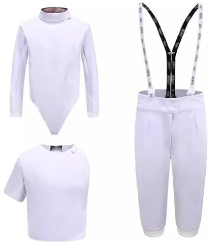 ZXDRYBHD 350N Fechtanzug, Fechtausrüstung, Fechtsportuniformanzug, für Kinder und Erwachsene, Geeignet für Wettkampf und Training(60#)