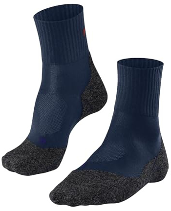 FALKE Men's TK2 Explore Cool Short M Sso Lyocell Functional Yarn Thick Anti-Blister Hiking Socks 1 Pair, Blue Stone 6599, 9.5-10.5