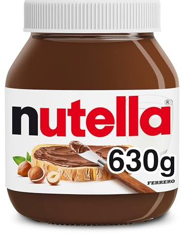 Nutella Hazelnut Chocolate Spread, 630g | for Breakfast Toasted Bread, Pancakes and Snacks, Unique Recipe for a Smooth Texture and an Unmistakable Taste