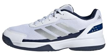 adidas Unisex - Bambini e Ragazzi Crazyquick Kids Padel Shoes, Ftwr White/Silver Met./Dark Blue, 38 EU