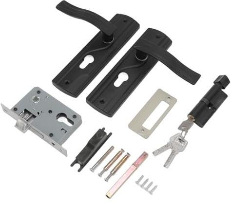Universal Door Handle Lock with Keys, Silent Lever Lock Bearing Door Handle Locks Pack, Internal Door Locks for Home Bedroom