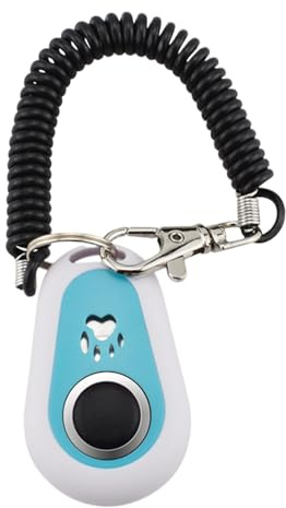 Generisch Hund Clicker,Zweifarbiger Welpen-Clicker Hundetrainer - Verhaltensunterstützung Mit Handgelenkband, Tragbares Ovales Design Für Kleine Mittelgroße & Große Tiere