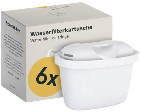 SILBERTHAL Wasserfilter Kartuschen - 6er Pack | Reduziert Kalk, Chlor und Verunreinigungen - Filterkartuschen kompatibel mit Brita Maxtra und SILBERTHAL Filterkannen - 6er