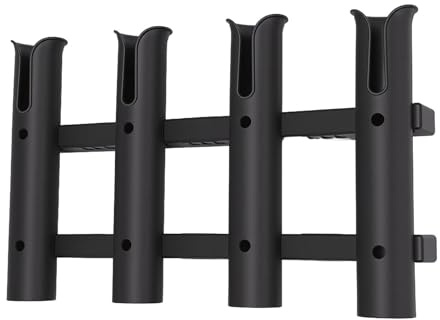 Funien Boot Wandmontierter Angelrutenhalter 4 Röhren Nylon Vertikaler Angelrutenständer Yacht Kajak