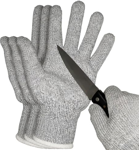 GloveRiant A5 Cut Resistant Work Gloves – Abrasion Resistance, Non-Slip Safety Cut Gloves for Industrial, Kitchen Use by Workers, Chefs, Handlers (2 packs, L)