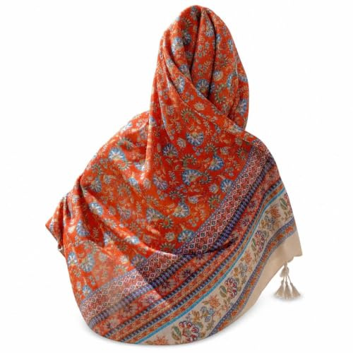 RNXRZANK Châle Floral Rétro Ethnique Protection