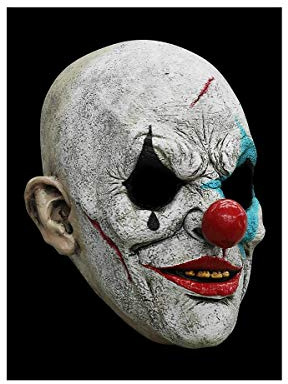 Maskworld Horror Clown Maske des Grauens aus Latex - Erwachsenen Grusel Clown Kostüm Vollmaske - ideal für Halloween, Karneval, Motto- & Grusel-Party