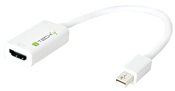 Techly 309791 Adattatore Mini DisplayPort (Thunderbolt) 1.2 / HDMI 15cm Bianco Bianco