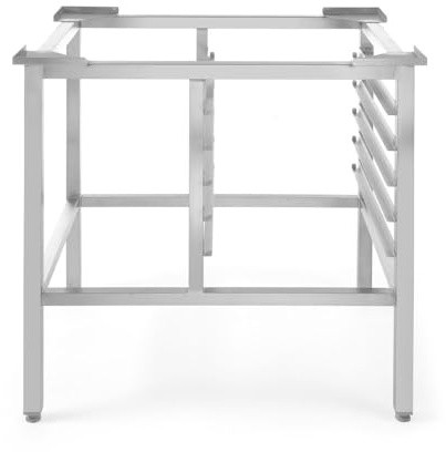 HENDI Untergestell, für HENDI Ofen 225929, mit 5 Halterungen für Backbleche, GN2/3, Ständer, Ofenständer, 580x390x(H)750mm, Edelstahl
