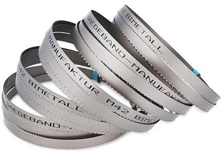 Lot de 5 lames de scie à ruban bimétal Premium M42 HSS 1325 x 13 x 0,65 mm – Denture variable 8/12 dents/pouce (TPI) – Coupe métal, acier, aluminium, alliages légers, métaux non ferreux