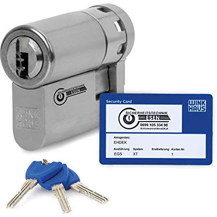 Winkhaus keyTec X-tra Profil-Halbzylinder Zutrittsorganisation, Schließsysteme für Eigenheime, Objekt- und Wohnungsbau Einzelschließung, Gleichschließend oder als Schließanlage - verschiedene Längen