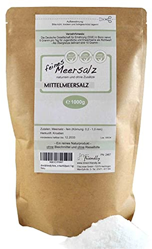 direct&friendly | feines Meersalz | 1 kg | aus biodynamischem Ökosystem | Mittelmeer