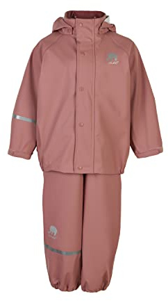 CeLaVi Basic Rainwear Set-Solid PU blandat regnset, Burlwood, 100 cm