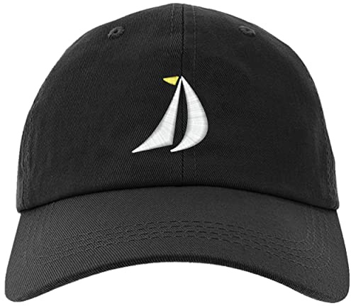 owndis Cap Sail Boat, Sailing Dad-EM-0050-Black