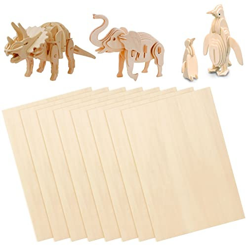 LOLYSIC 20 Stück Sperrholzplatte Holz 300x200x2mm, Lindenholzplatten,Bastelholz Platten-Holzabschnitte zum Basteln,ideal für Laserprojekte, DIY Modell, Kunst und Handwerk, Gemälde