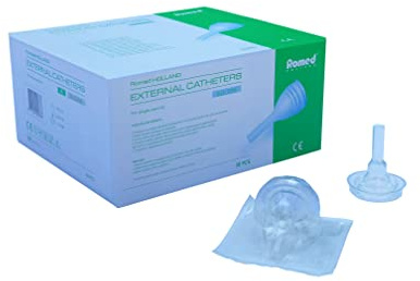 Romed Urinalkondom externer Katheter Silikon, für Männer, einzeln verpackt (L, 30 Stück)