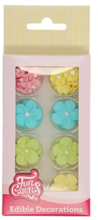 FunCakes Sugar Decorations Zuckerfiguren, Pastel Mix, 32 Stück | Gebrauchsfertig für Tortendekoration, Perfekt für Cupcakes, Muffins und mehr, Edible Decorations
