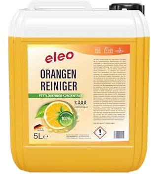 5 Liter Orangenreiniger | Allzweckreiniger mit hoher Fettlösekraft für Fenster, Türen, Arbeitsplatten usw. | Konzentrat Reinigungsmittel (5 Liter)