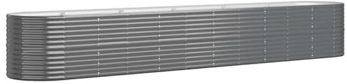 vidaXL Hochbeet Verzinkter Stahl 440x80x68 cm Anthrazit