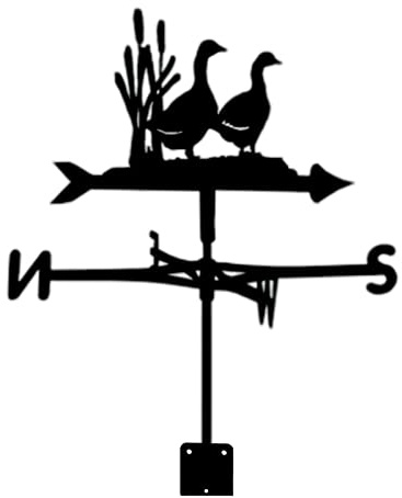 Girouette Girouette Canard Terres Agricoles Girouette Indicateur de Direction Girouette Outils de Mesure Acier Inoxydable Peinture en Aérosol Toit Extérieur Ferme Cour Jardin Décoration