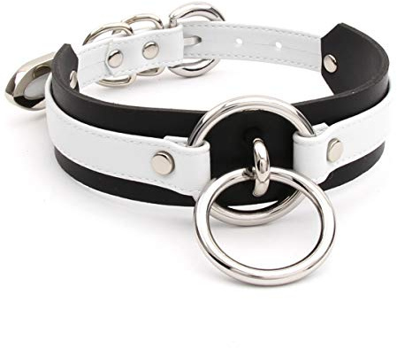 lalatia Damen Halsband O Ring Kunstleder Choker Halskette
