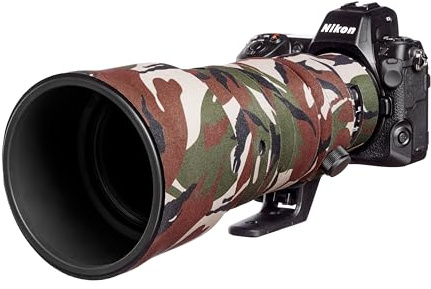 easyCover - Lens Protection Camouflage Cover - Objektivschutz - Schutz für Ihr Kameraobjektiv - Geeignet für Nikon Z 400mm f/4.5 VR S - Grüne Camouflage