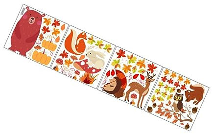Cabilock 1stück Kreativer Wandaufkleber Für Kinderzimmer Festliche Thanksgiving Deko Mit Cartoon- Und Ahornblättern Sticker Für Wohnzimmer Und Partydekoration