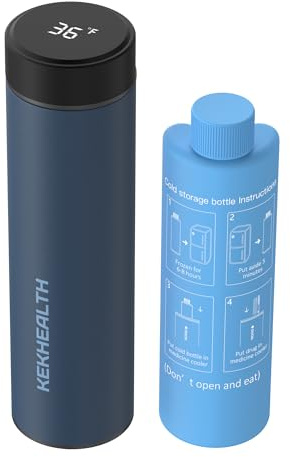 KEKHEALTH Borsa termica compatta per insulina, 60 ore, con display temporaneo, per medicinali, borsa termica per medicinali, approvata TSA, refrigeratore per diabetici, con etichetta QR Medical da