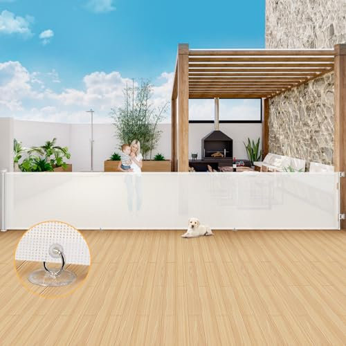Treppenschutzgitter Ausziehbar 300CM,Türschutzgitter Ausziehbar für Babys 89cm Hoch Baby Absperrgitter Baby Treppenschutzgitter Extra Breit Babygitter treppenschutzgitter tür für Treppen