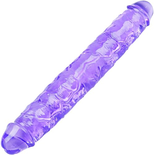 19.7 * 1.9 Giant Double Side Realistic Dildo – Extra Large and Long Dildo, Huge Double Head Wide Dildo for Deep Anal Vaginal Pleasure, Purple XXL Thick Double Ended Dildo for Solo and Couples Play
