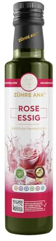 Zühre Ana® Rose Essig - Rosenessig, Natürliche Pflege für Haut & Zahnfleisch, unterstützt Verdauung & Stoffwechsel, beruhigt Sonnenbrand & verleiht Geschmack (500 ml)