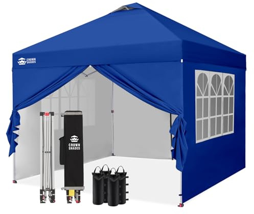 CROWN SHADES Tonnelle Pliante 3x3 Imperméable Barnum Exterieur, Bleu Marine