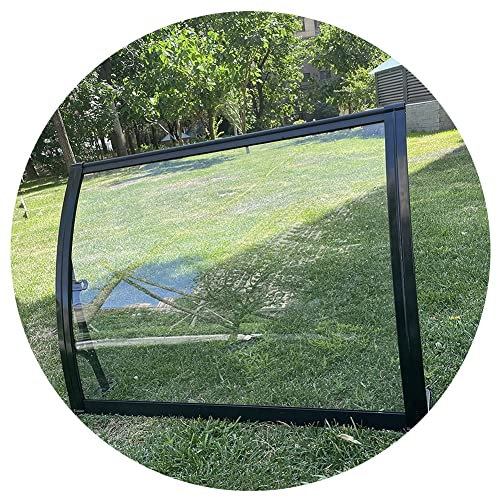 GAOXIONG Door Window Awning, Front Back Door Porch Roofing Canopies Polycarbonate Window Arched Anti aging Rain Protector Aluminum Alloy Bracket(Color : Clear, Size : 80x300cm) (Clear 80x200cm) (Clea