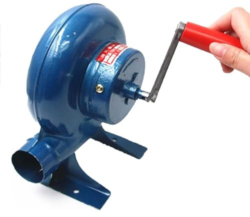 Grilltillbehör, handvev Blacksmith Forge Blower – Liten järn-Gear Popcorn-fläkt, slitstark manuell Forge BBQ-fläkt, grill kolgrillar spistillbehör, voo