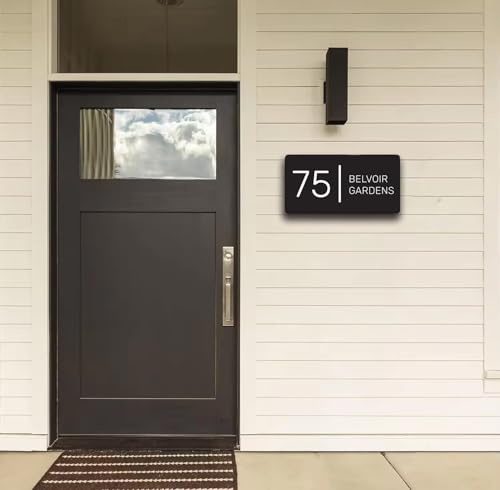 Placa Acrílica Personalizada Con El Número De La Casa Para Oficinas, Letreros Personalizados Con La Dirección Del Hogar Y El Nombre De La Calle, Apartamentos Residenciales De Hotel(10x20cm)