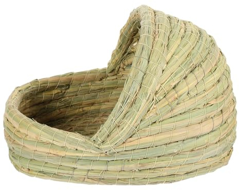 GALPADA Nid De Poule Tressé en Paille Naturelle, Lit De Couchage Pantoufle 28 Cm, Espace De Ponte Confortable, Poulailler pour Petits Animaux De Basse-Cour, Poules De Toutes Tailles