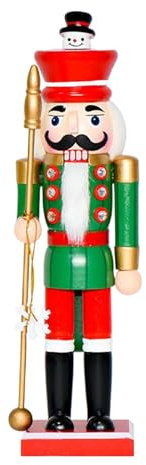 Générique Casse Noisette de Noël,Soldat Casse-Noisette de Fête Figurine 35 cm - Décoration de Noël en Bois pour Cheminée Table Étagère Fête Maison Mantel