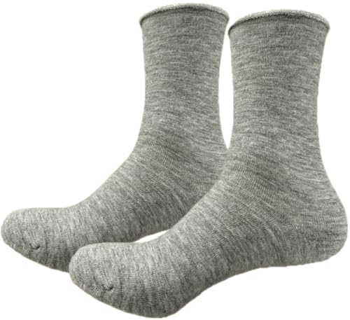 ULLMYS Merino ullstrumpor – tjocka terry med 98 % naturfibrer, varav 80 % merinoull för varma fötter och komfort, från Europa, LJUSGRÅ, 39/42 EU